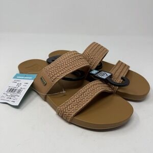 Reef Sandals Womens 10 Tan Vista Braid II Slip On Lightweight Cushion Comfort